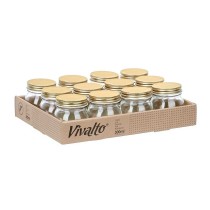 Jar Vivalto CWDH04-12PK Transparent Golden 300 ml (12 Units)