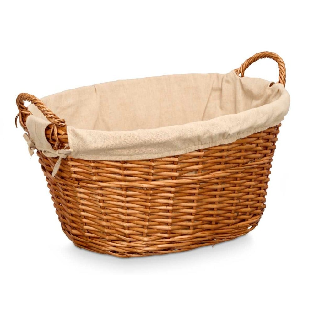 Basket Kipit HX31039 Natural Polyester wicker Cloth 50 % cotton (6 Units)