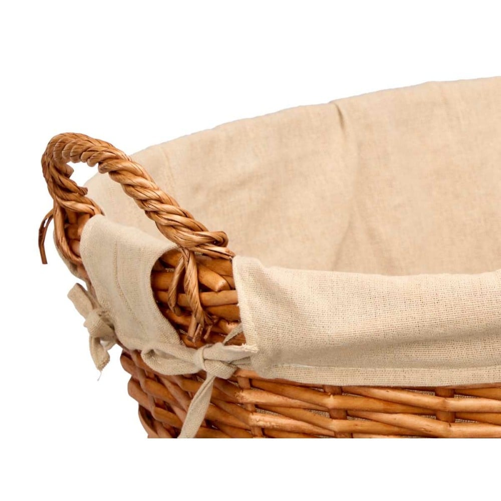Basket Kipit HX31039 Natural Polyester wicker Cloth 50 % cotton (6 Units)