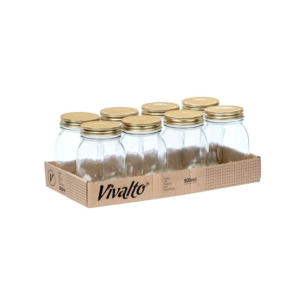 Topf Vivalto CWDH03-8PK Durchsichtig Gold 500 ml (8 Stück)