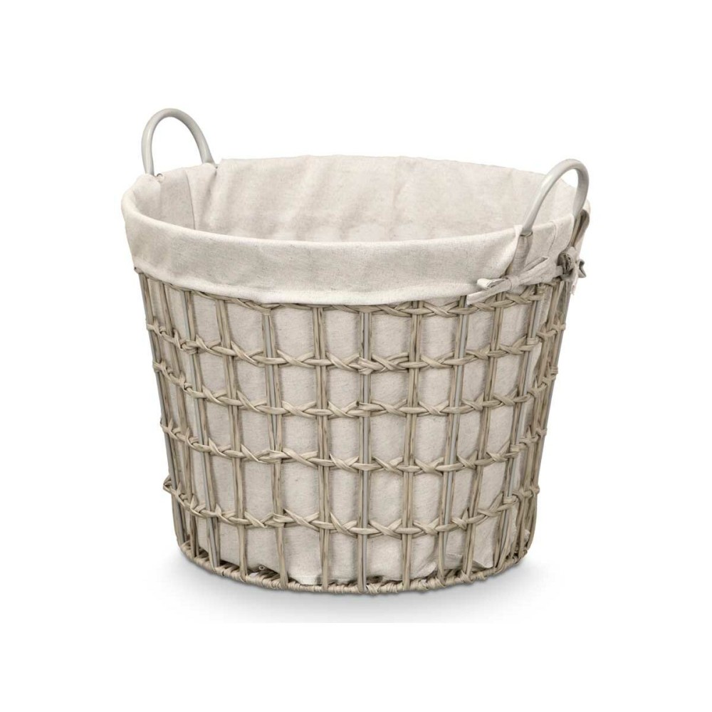 Basket Kipit HX30559 Grey Polyester Cloth polypropylene Iron Plastic 50 % cotton (6 Units)