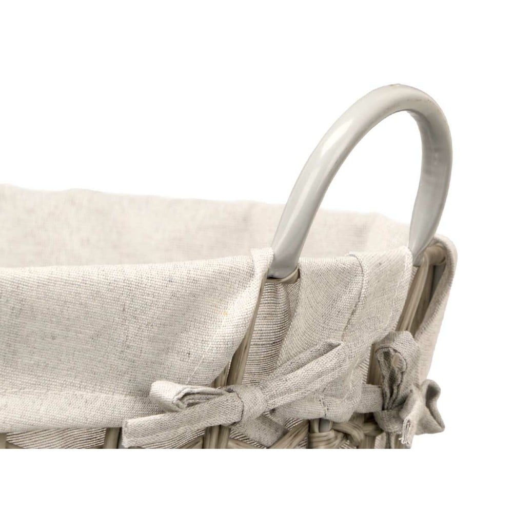 Basket Kipit HX30559 Grey Polyester Cloth polypropylene Iron Plastic 50 % cotton (6 Units)