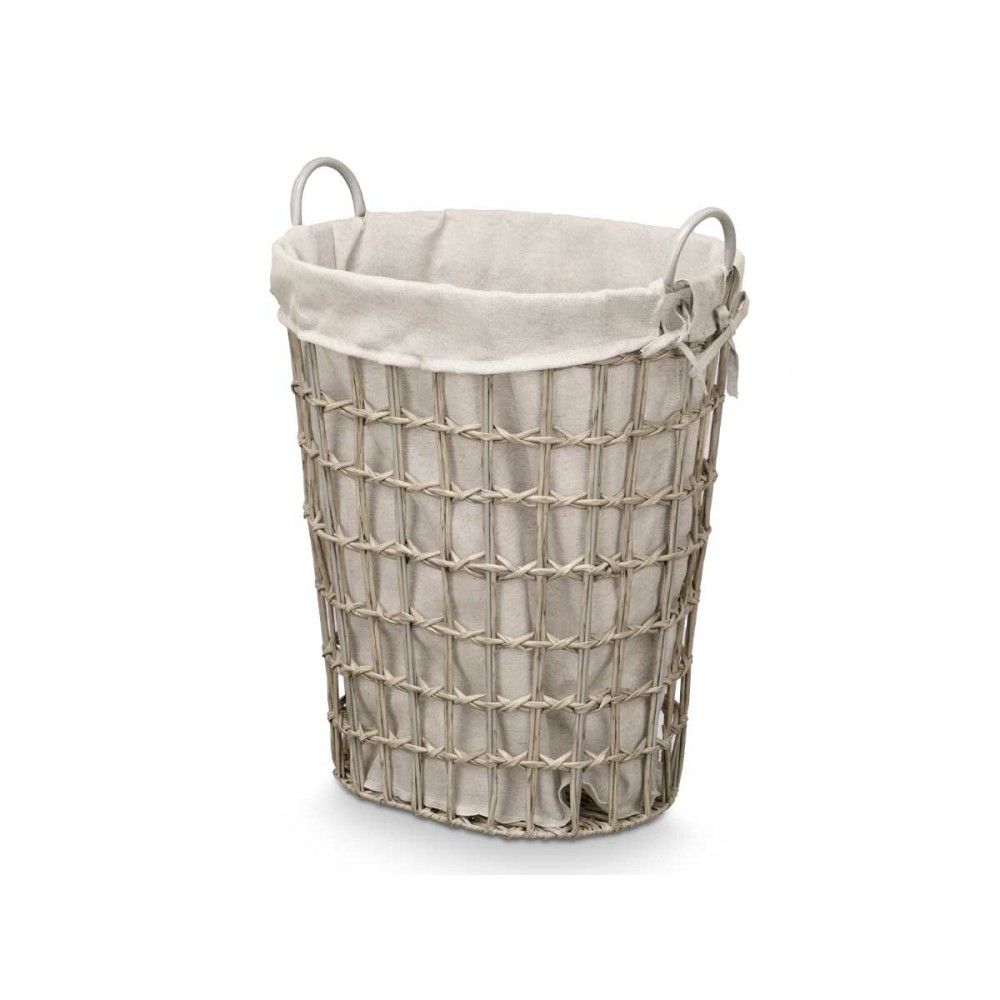 Basket Kipit HX30553 Grey Polyester Cloth polypropylene Iron Plastic 50 % cotton (6 Units)