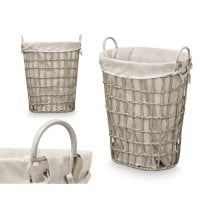 Basket Kipit HX30553 Grey Polyester Cloth polypropylene Iron Plastic 50 % cotton (6 Units)