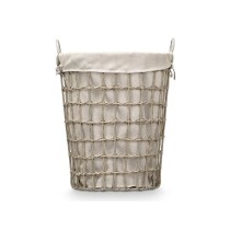 Basket Kipit HX30553 Grey Polyester Cloth polypropylene Iron Plastic 50 % cotton (6 Units)