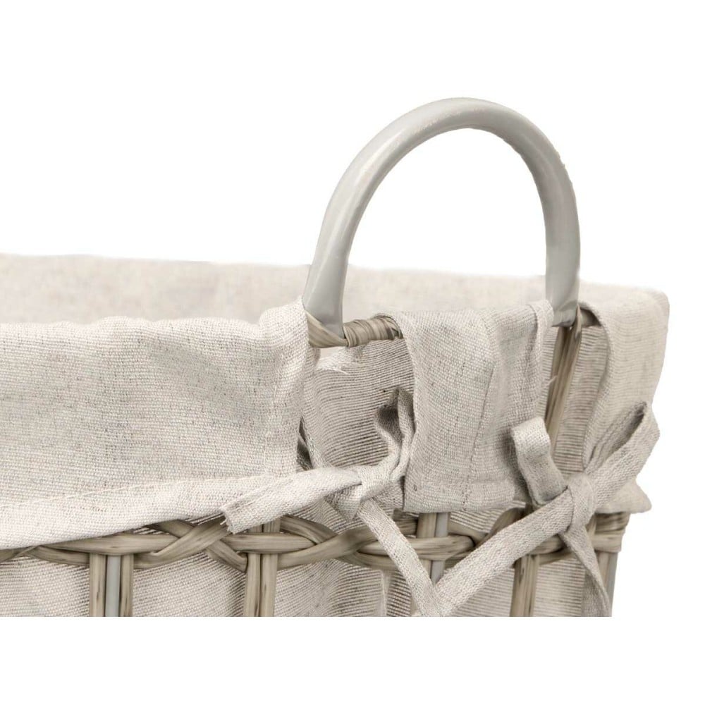 Basket Kipit HX30553 Grey Polyester Cloth polypropylene Iron Plastic 50 % cotton (6 Units)