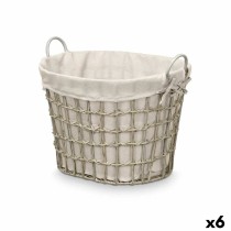 Panier Kipit HX30562 Gris Polyester Tissu polypropylène Fer Plastique 50 % coton (6 Unités)