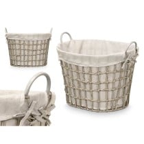 Basket Kipit HX30562 Grey Polyester Cloth polypropylene Iron Plastic 50 % cotton (6 Units)