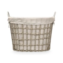 Basket Kipit HX30562 Grey Polyester Cloth polypropylene Iron Plastic 50 % cotton (6 Units)