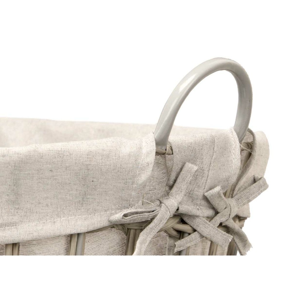 Basket Kipit HX30562 Grey Polyester Cloth polypropylene Iron Plastic 50 % cotton (6 Units)