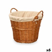 Basket Kipit HX31037 Natural Polyester wicker Cloth 50 % cotton (6 Units)