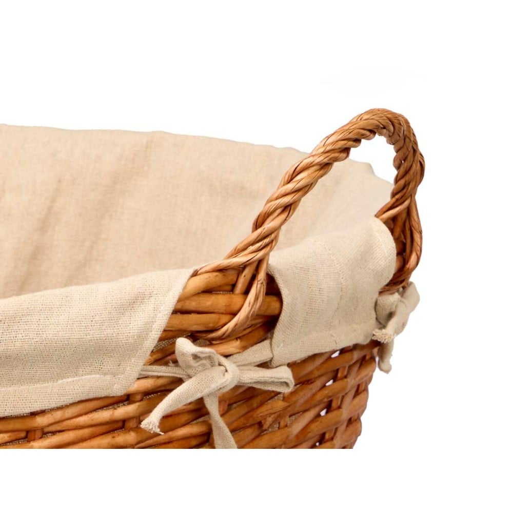 Basket Kipit HX31037 Natural Polyester wicker Cloth 50 % cotton (6 Units)