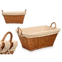 Panier Kipit HX31038 Naturel Polyester osier Tissu 50 % coton (6 Unités)