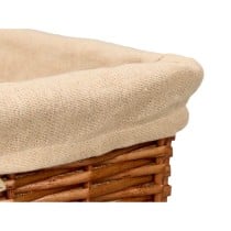 Set of Baskets Kipit HX31449S/3 Polyester wicker Cloth 50 % cotton 39 x 16 x 30 cm 3 Pieces