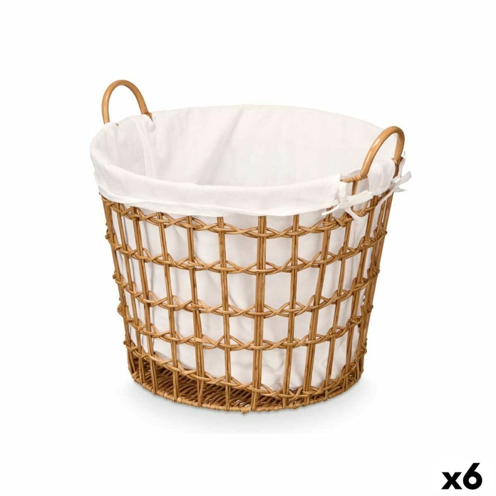 Panier Kipit HX30561 Naturel Polyester Tissu polypropylène Fer Plastique 50 % coton (6 Unités)