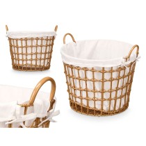 Basket Kipit HX30561 Natural Polyester Cloth polypropylene Iron Plastic 50 % cotton (6 Units)