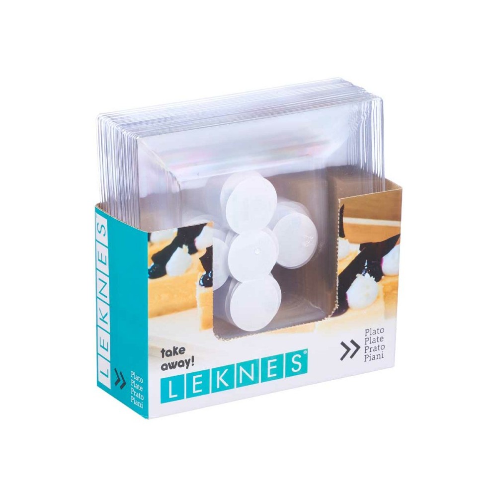 Geschirr-Set Leknes CK80668-2-T Durchsichtig polystyrol Kunststoff 20,3 x 1,5 x 20,3 cm (24 Stück)