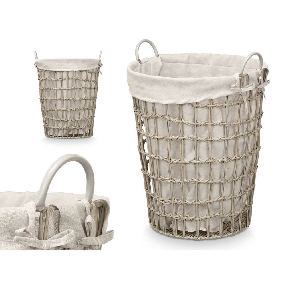 Basket Kipit HX30550 Grey Polyester Cloth polypropylene Iron Plastic 50 % cotton (6 Units)