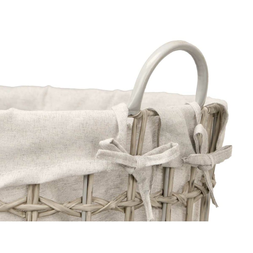 Basket Kipit HX30550 Grey Polyester Cloth polypropylene Iron Plastic 50 % cotton (6 Units)