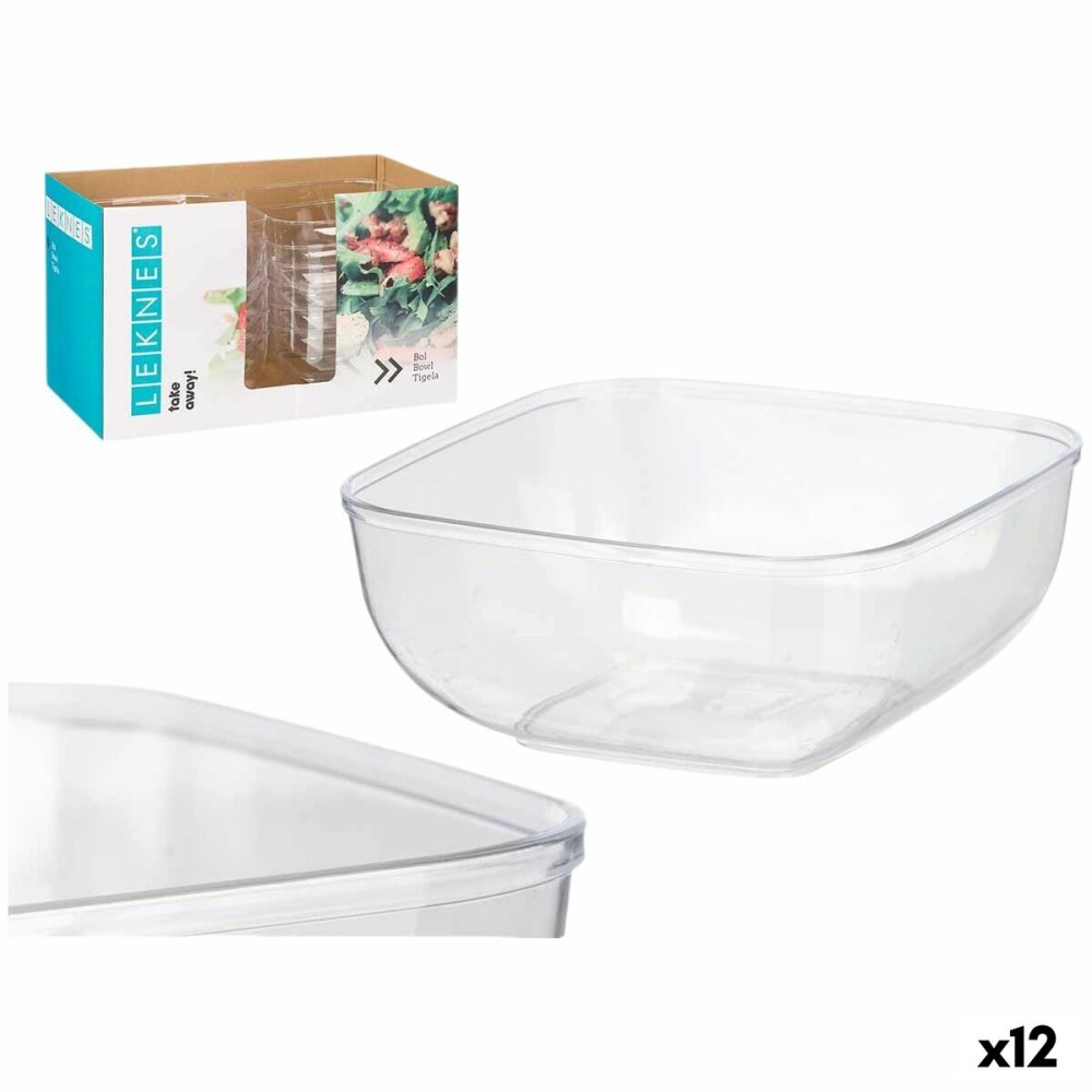 Geschirr-Set Leknes CK80688-1 Durchsichtig Kunststoff 5 L 25,5 x 12,3 x 25,5 cm (12 Stück)