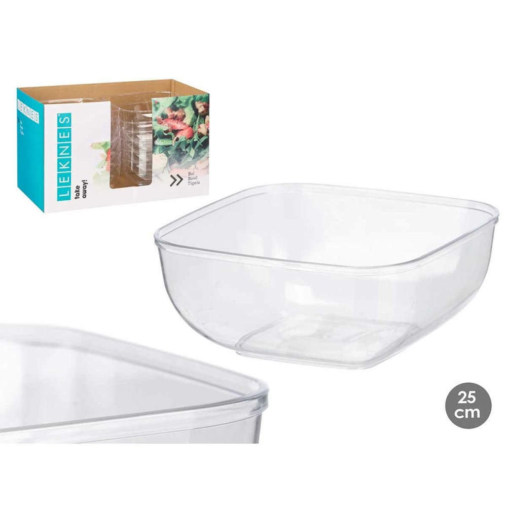 Geschirr-Set Leknes CK80688-1 Durchsichtig Kunststoff 5 L 25,5 x 12,3 x 25,5 cm (12 Stück)