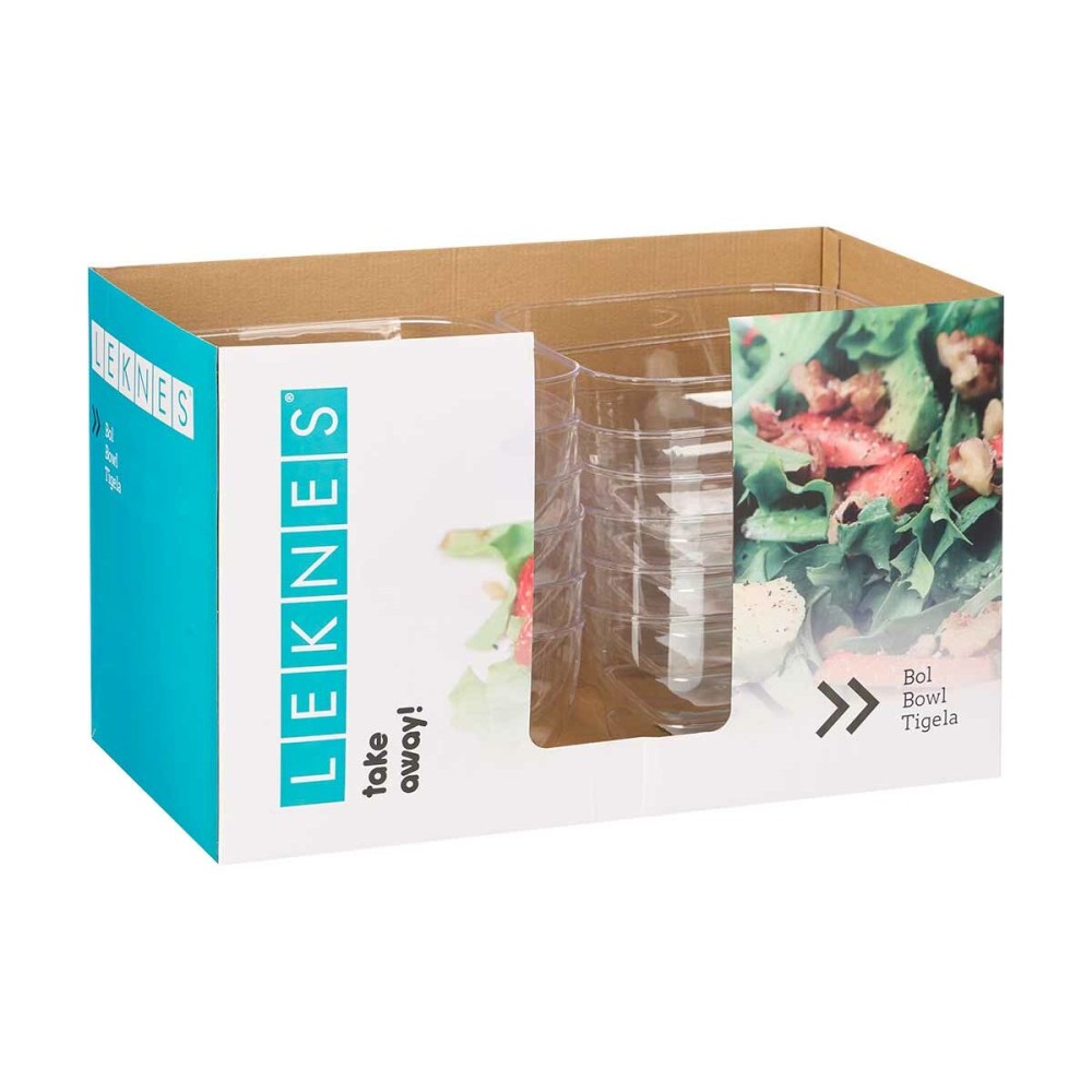 Geschirr-Set Leknes CK80688-1 Durchsichtig Kunststoff 5 L 25,5 x 12,3 x 25,5 cm (12 Stück)