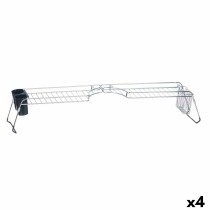 Ausziehbarer Geschirrabtropfständer Kinvara W3422A-1 Schwarz Silberfarben Metall Polypropylen 44 x 11 x 16 cm (4 Stück)