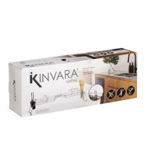 Ausziehbarer Geschirrabtropfständer Kinvara W3422A-1 Schwarz Silberfarben Metall Polypropylen 44 x 11 x 16 cm (4 Stück)