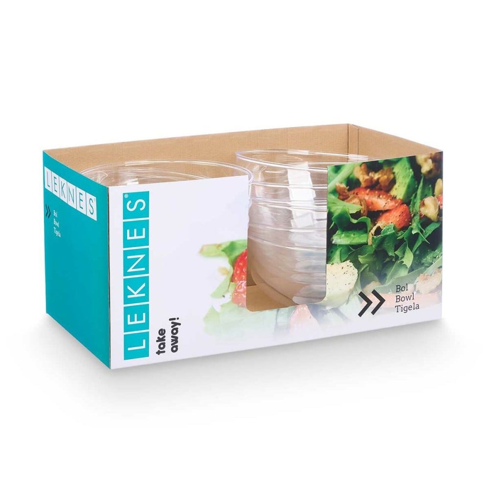 Geschirr-Set Leknes CK80678-1 Durchsichtig Kunststoff 3,5 L 25,5 x 12,5 x 25,5 cm (12 Stück)