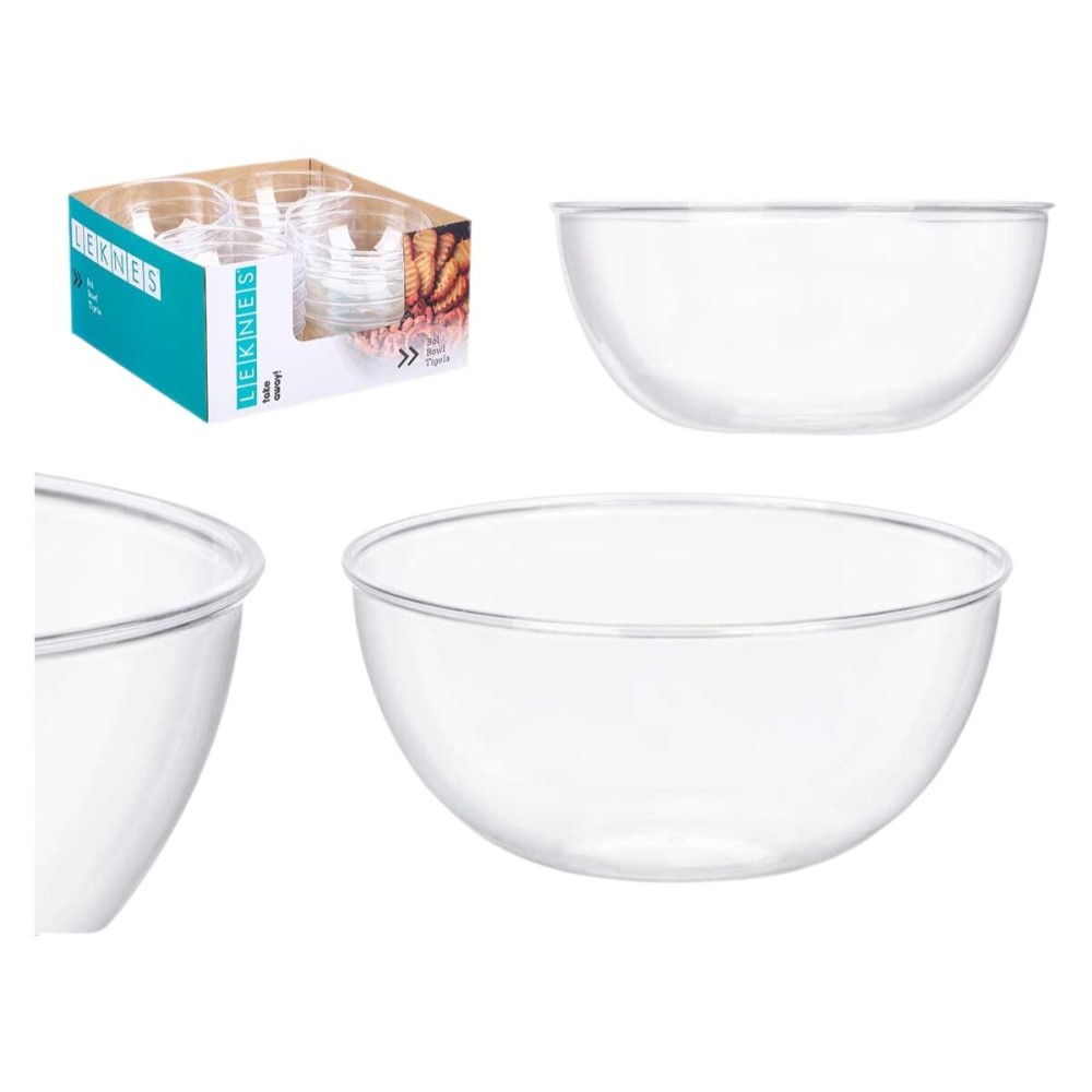Schalenset Leknes CK80678 Durchsichtig Kunststoff 700 ml 15,2 x 7 x 15,2 cm (24 Stück)