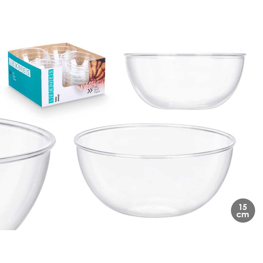 Schalenset Leknes CK80678 Durchsichtig Kunststoff 700 ml 15,2 x 7 x 15,2 cm (24 Stück)