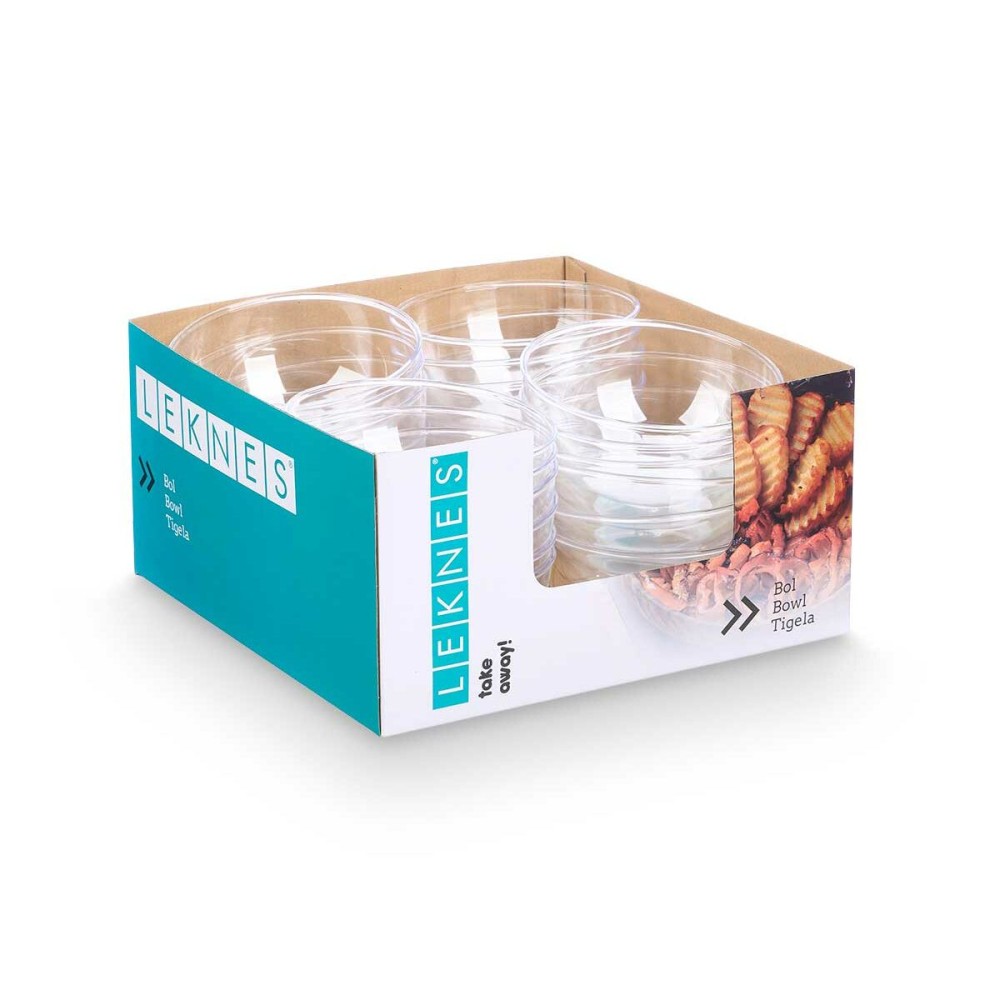 Schalenset Leknes CK80678 Durchsichtig Kunststoff 700 ml 15,2 x 7 x 15,2 cm (24 Stück)
