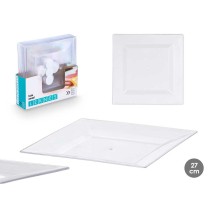 Service de vaisselle Leknes CK80668-1-T Transparent polystyrène Plastique 27,3 x 2,3 x 27,3 cm (24 Unités)