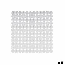 Non-slip Shower Mat Transparent PVC 54 x 54 x 1 cm (6 Units)