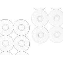 Non-slip Shower Mat Transparent PVC 54 x 54 x 1 cm (6 Units)