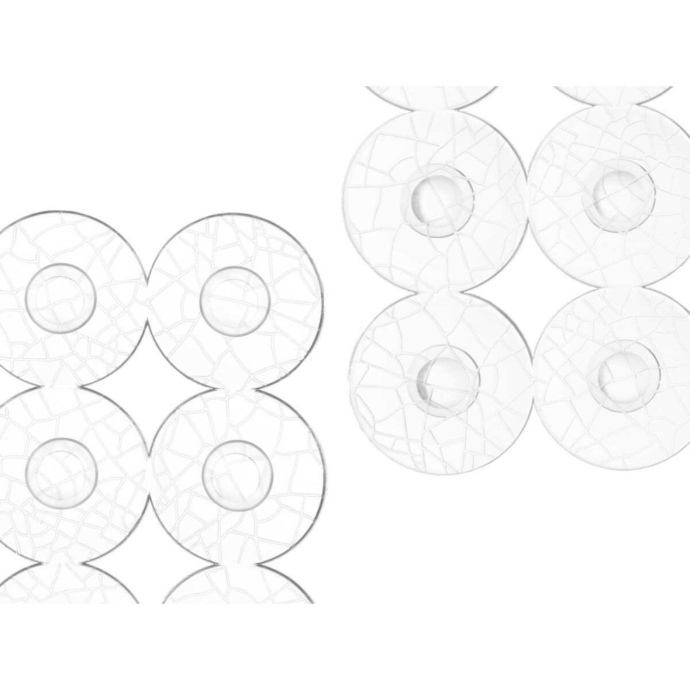 Non-slip Shower Mat Transparent PVC 54 x 54 x 1 cm (6 Units)