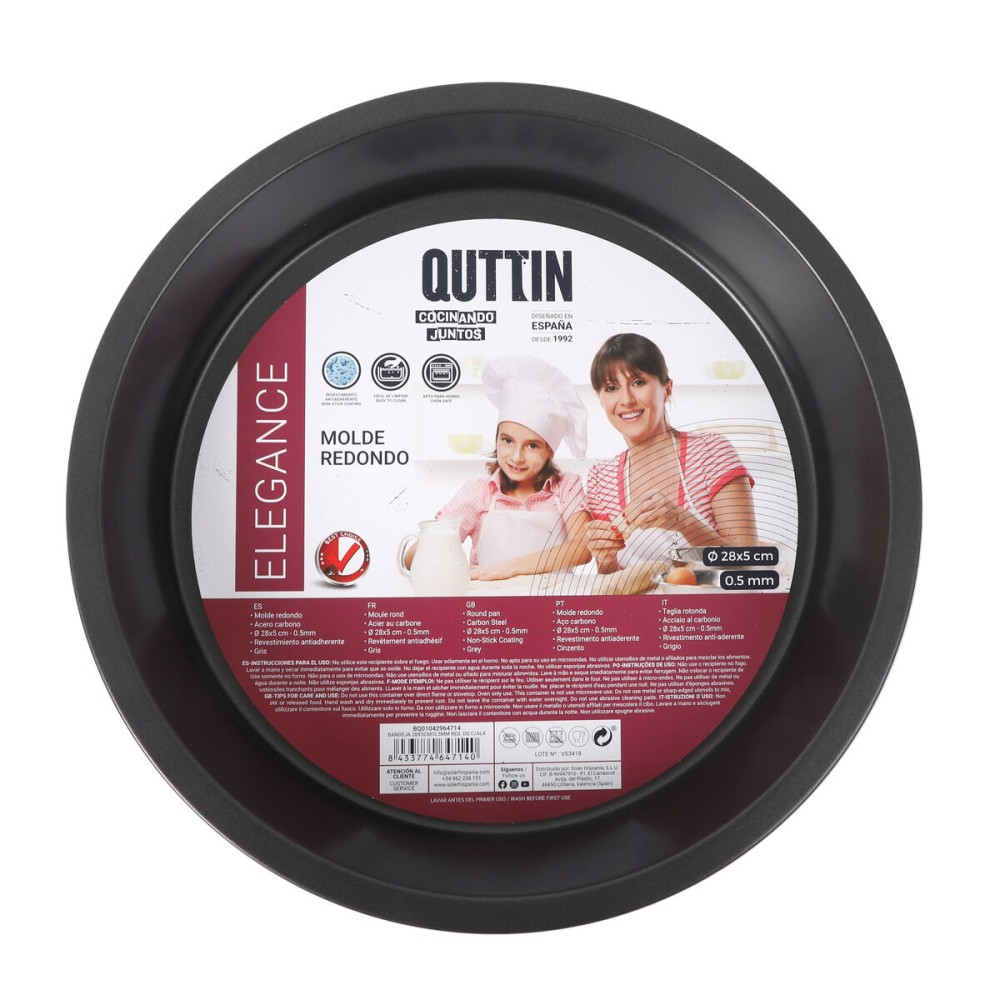 Plateau pour Four Quttin Ronde 28 x 5 cm (12 Unités)
