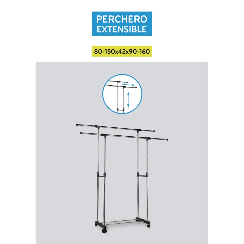Coat Stand with Wheels Confortime (3 Units)