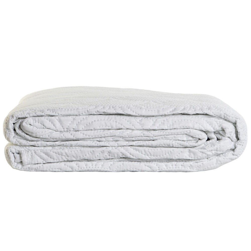 Couvre-lit DKD Home Decor Blanc Lit king size 270 x 270 x 1 cm