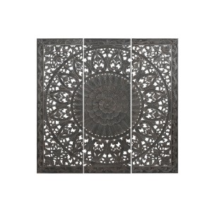 Kopfende des Betts Home ESPRIT Dunkelgrau 180 x 3,5 x 180 cm