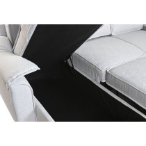Schlafsofa Home ESPRIT Hellgrau Moderne 220 x 153 x 88 cm