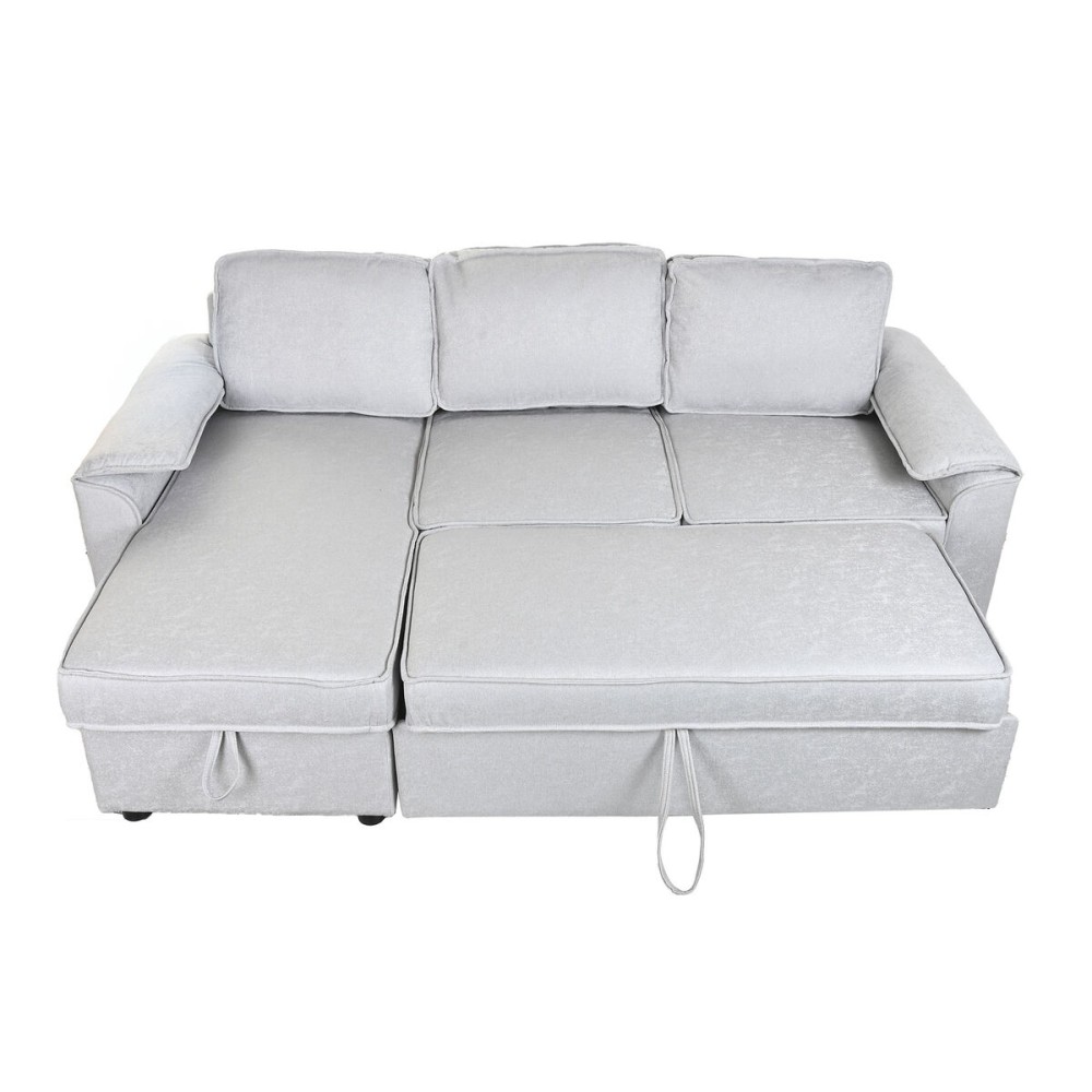 Schlafsofa Home ESPRIT Hellgrau Moderne 220 x 153 x 88 cm