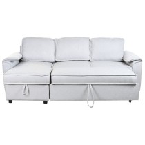 Schlafsofa Home ESPRIT Hellgrau Moderne 220 x 153 x 88 cm