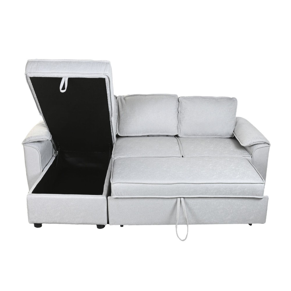 Schlafsofa Home ESPRIT Hellgrau Moderne 220 x 153 x 88 cm