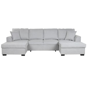 Schlafsofa Home ESPRIT Grau Moderne 298 x 154 x 92 cm
