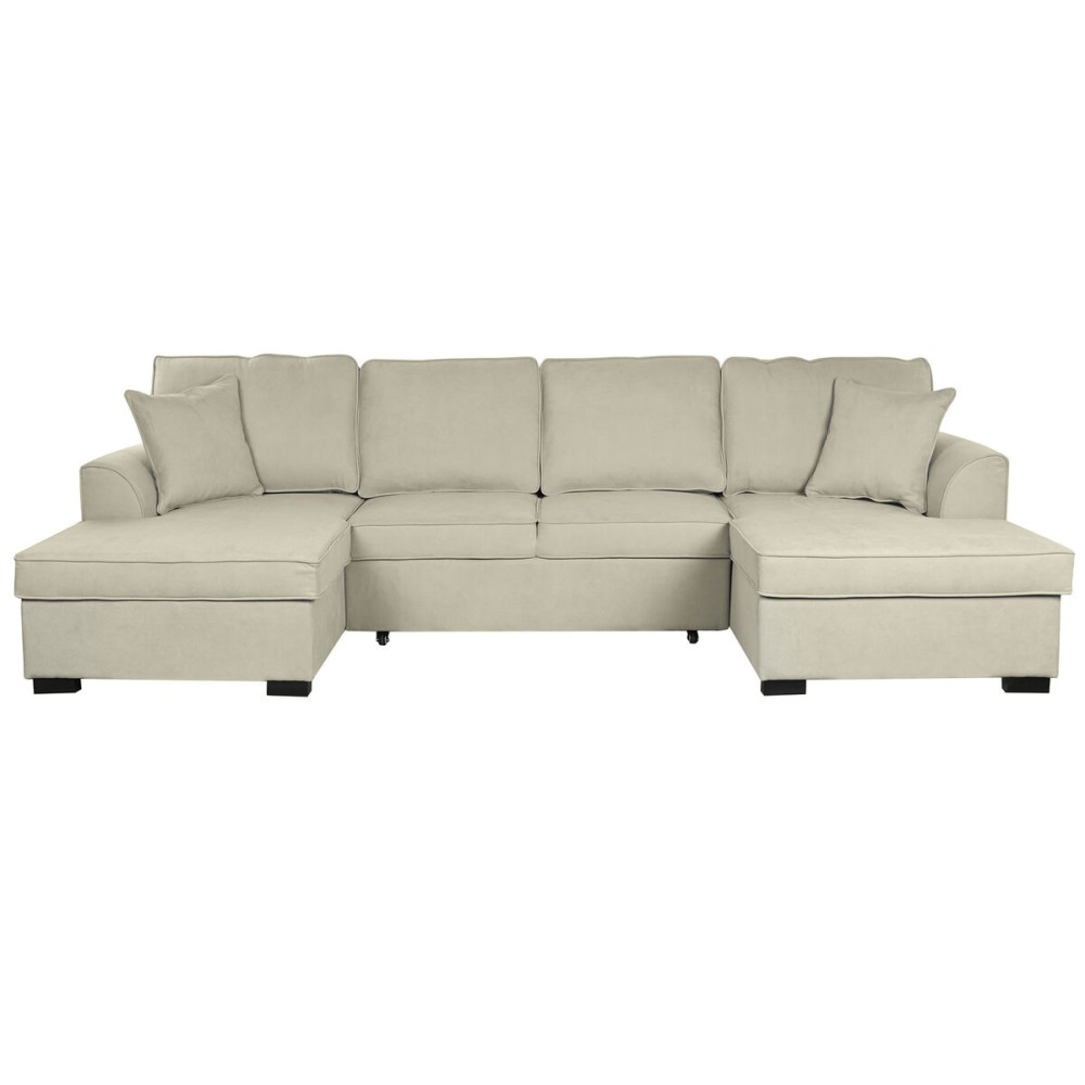 Schlafsofa Home ESPRIT Sand Moderne 298 x 154 x 92 cm