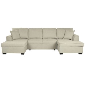 Schlafsofa Home ESPRIT Sand Moderne 298 x 154 x 92 cm
