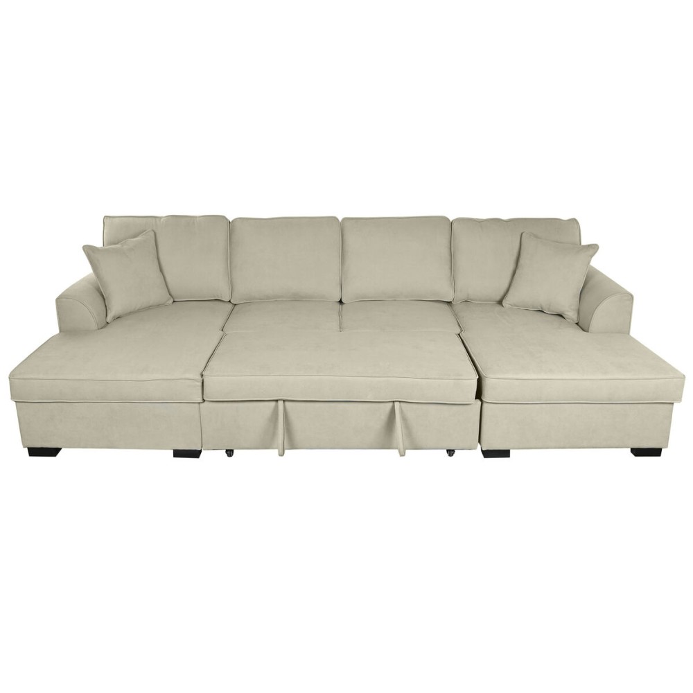 Schlafsofa Home ESPRIT Sand Moderne 298 x 154 x 92 cm