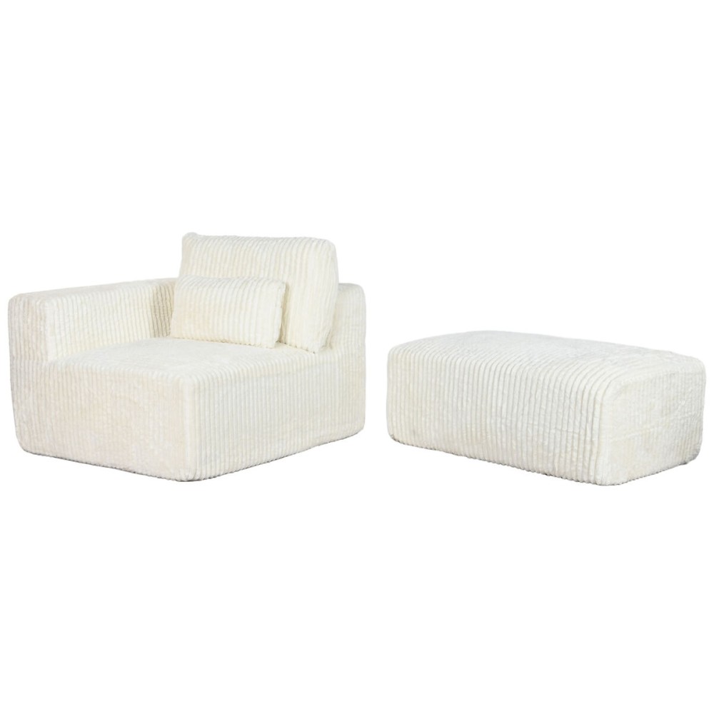 Sofa Home ESPRIT Cream Scandi 220 x 158 x 91 cm