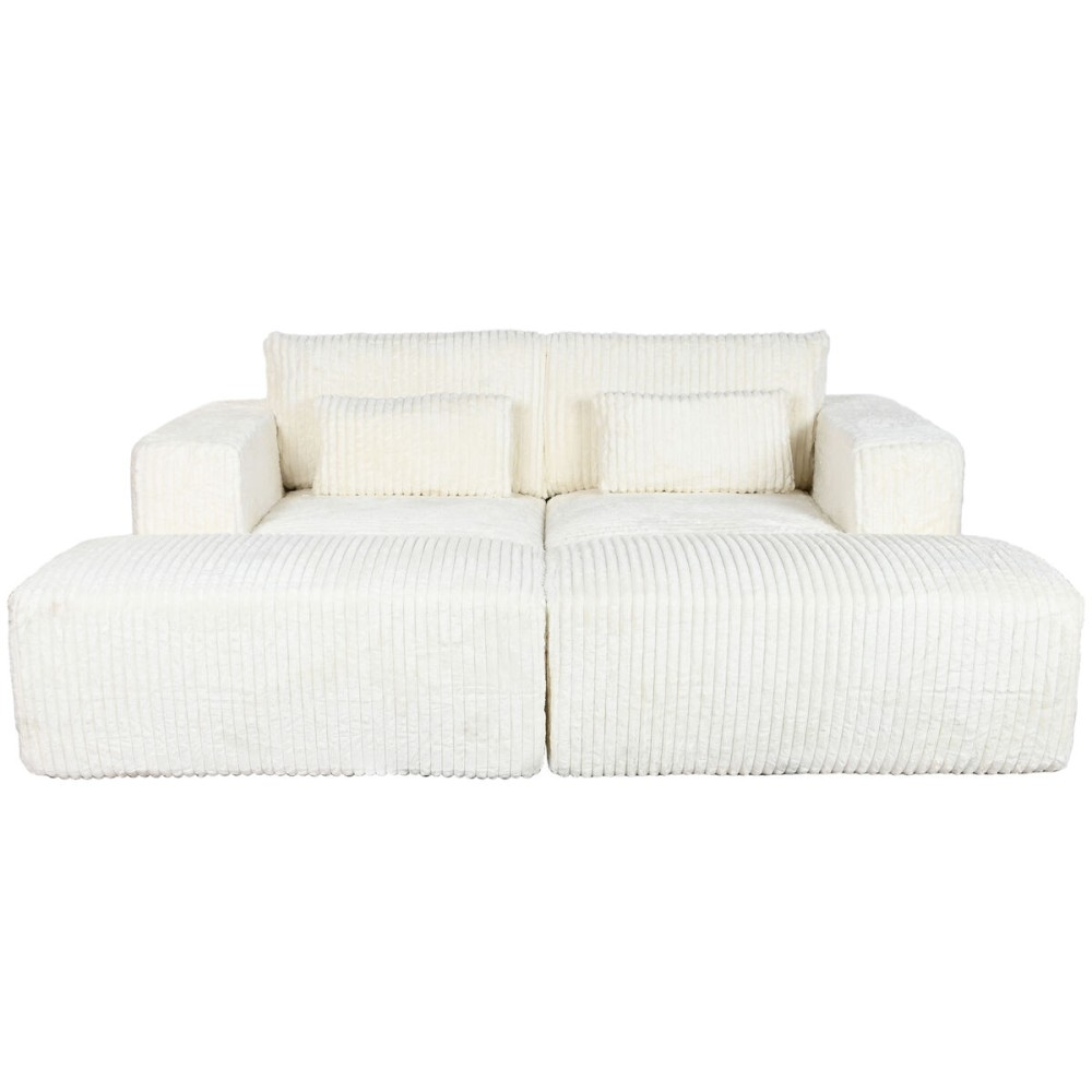 Sofa Home ESPRIT Creme Scandi 220 x 158 x 91 cm